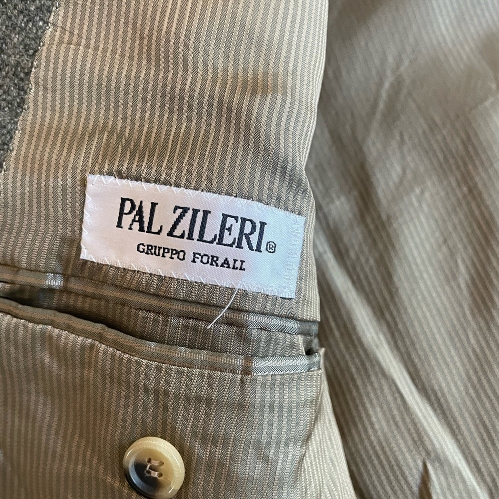 PAL ZILERI Made in Italy Subtle Check Wool & Cashmere Sport Coat Size 46 L - Picture 7 of 9